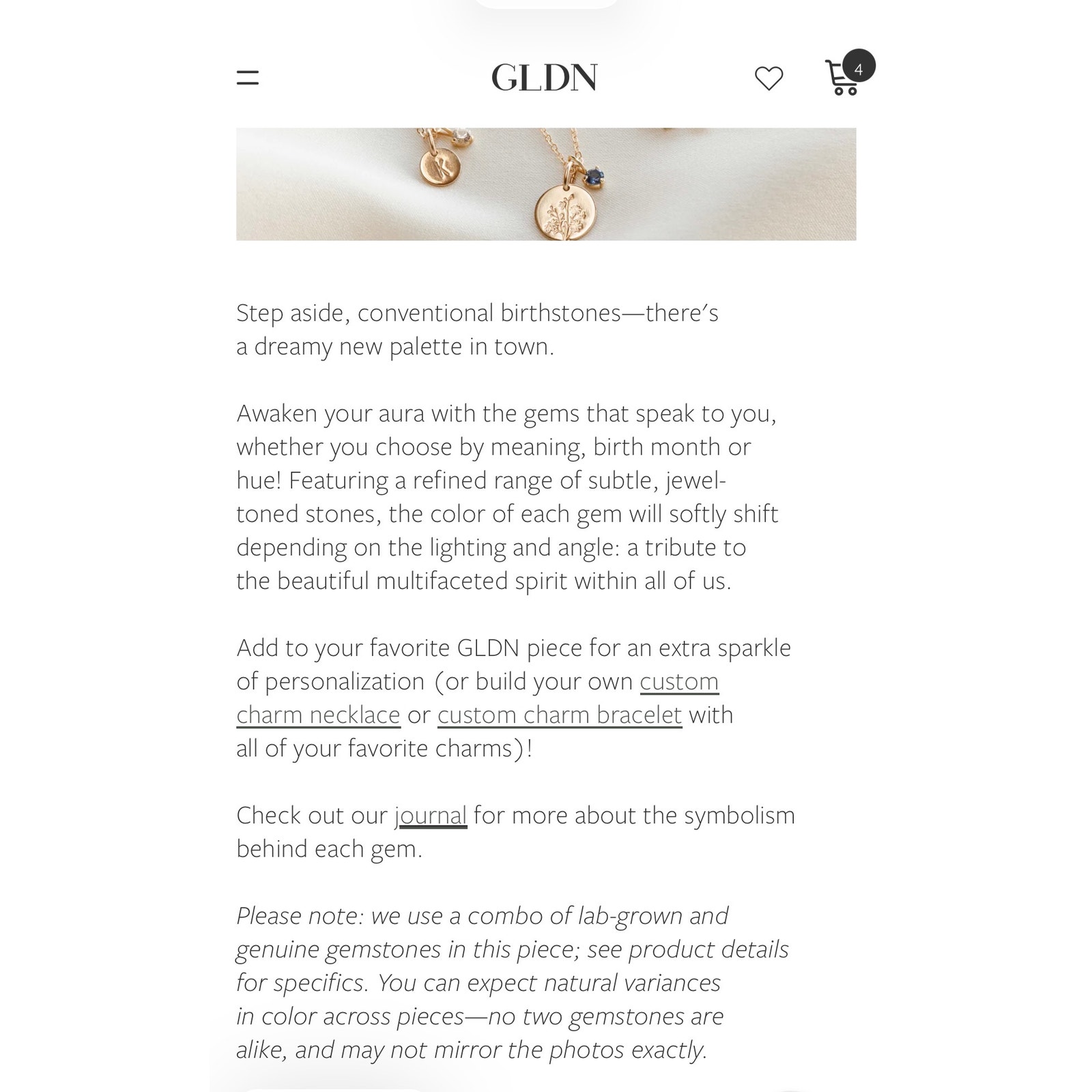 Gldn Aura November Birthstone Yellow Citrine Charm Sterling Silver Pendant — image 5 of 7